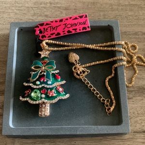 Betsey Johnson Christmas tree necklace